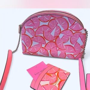 Kate Spade Pink Citrus Print Crossbody Bag